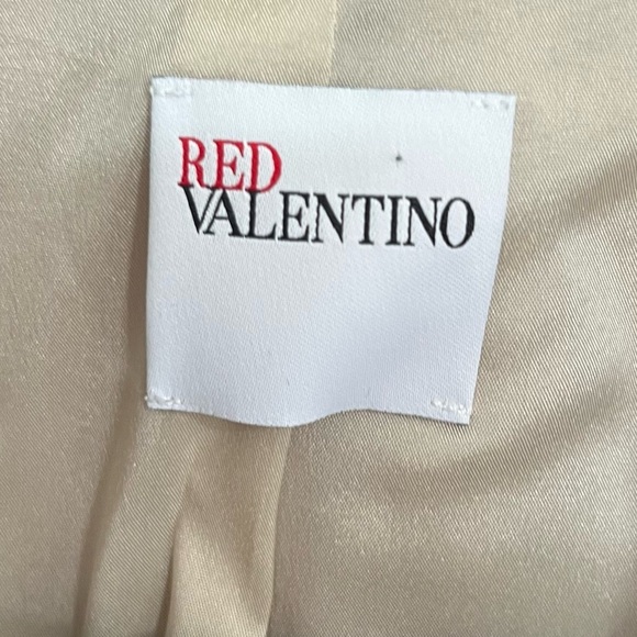 Red Valentino Ruffle Cotton Stretch Blazer Jacket - Picture 7 of 14